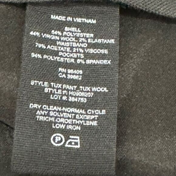 NWOT Theory Tux Wool Blend Straight Slim Leg Mid Rise Black Pants Sz 2 - Picture 7 of 12
